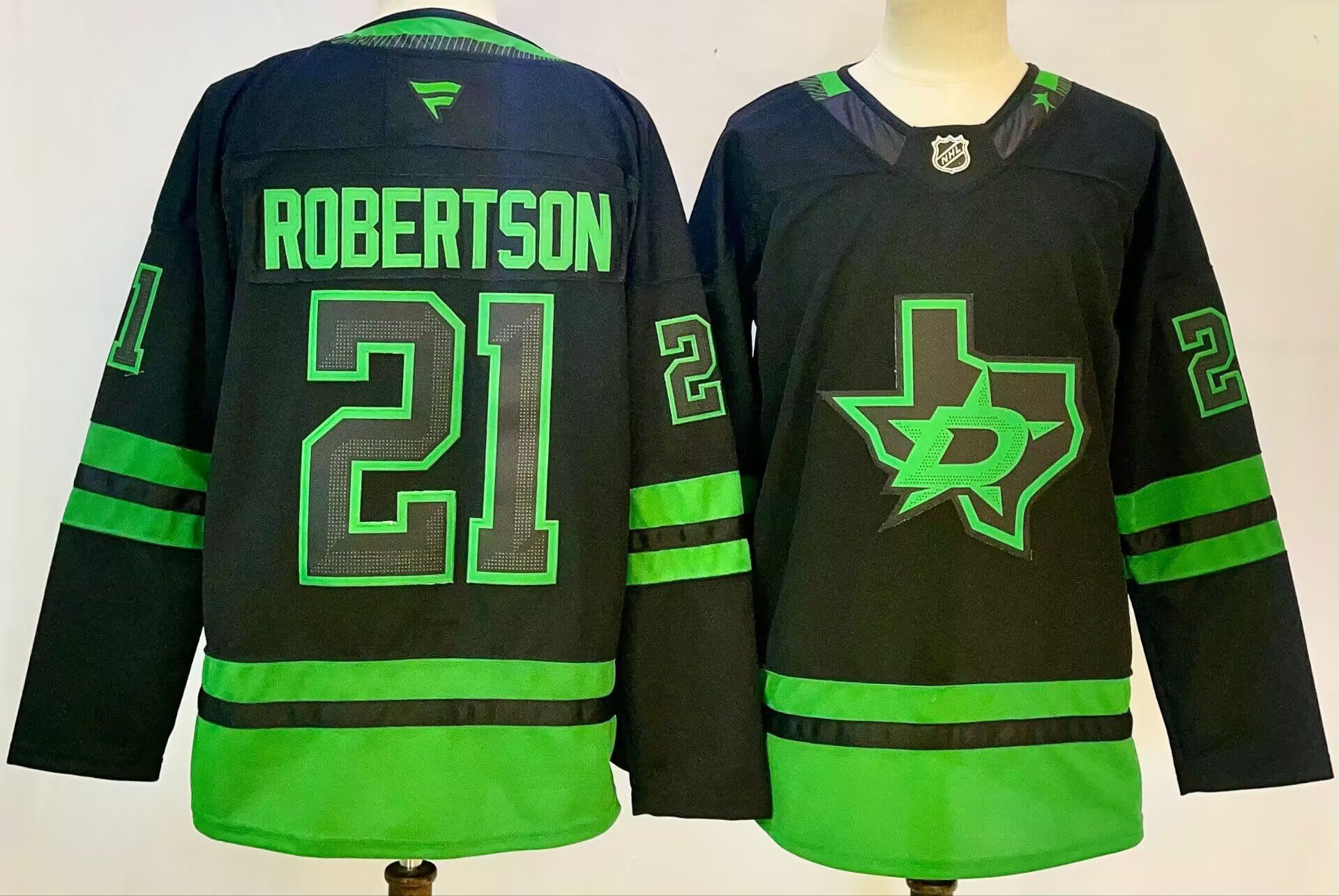 Men Dallas Stars #21 Robertson Black 2025 Home Premier Player NHL Jersey